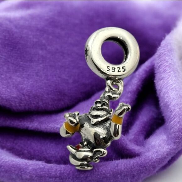 Genie & Lamp Disney Aladdin Sterling Silver Charm Dangle Arabian Bracelet S925 - Picture 7 of 7